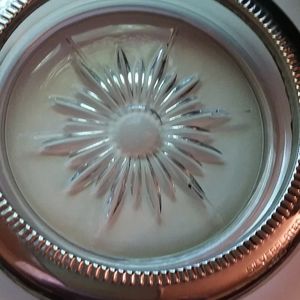 Silver Plated * Coaster * Ash Tray * Italy * Vintage Set of 4  3.75"